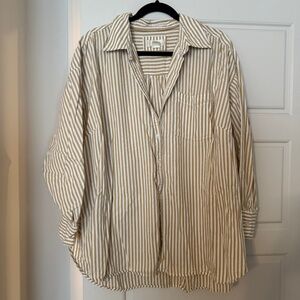 Anthropologie Oversized Striped Button up